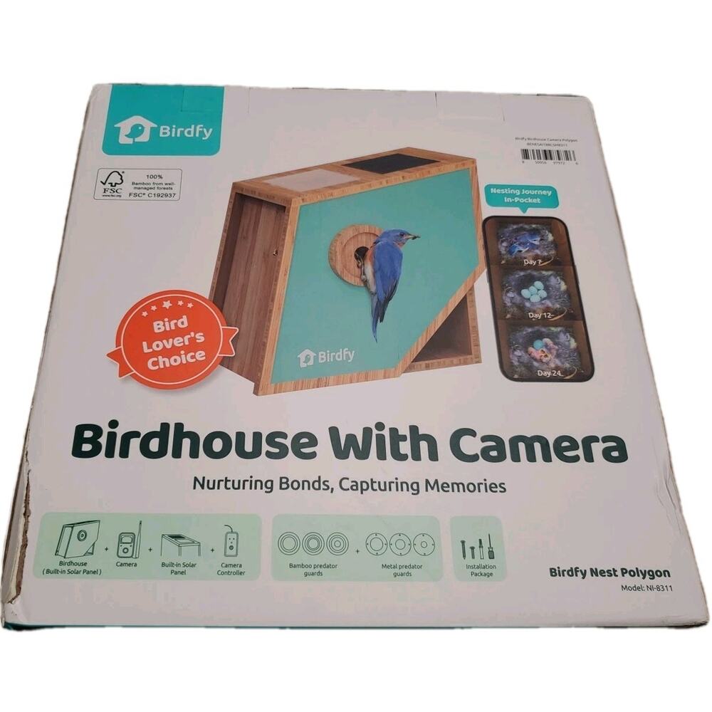 Birdfy Smart Bird House with Camera | Lifetime AI Identify | Auto-Record Nesting